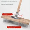 Factory in Vietnam - Full VAT invoices - Global export ready- Wooden Handle Stainless Steel Wire Floor Brushes,  Ideal For Deck, Garage, Kitchen, Bathroom, Living Room, Toilet, Patio, Moss & Concrete Stain Removal, for Indoor & Outdoor use use